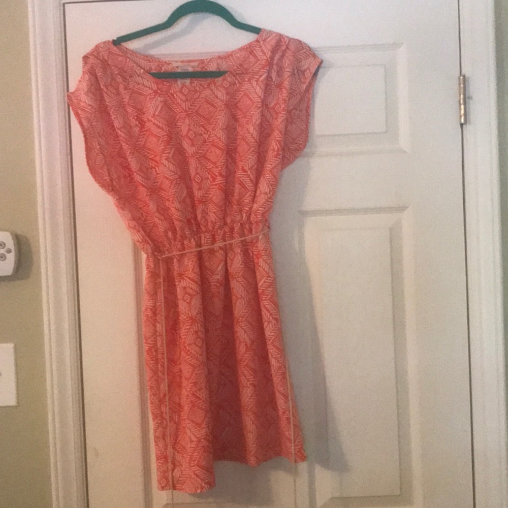 Orange patterned dress